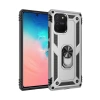 Durukar®  Samsung Galaxy A91 / S10 Lite Kılıf Sofya Yüzüklü Silikon Kapak - Gümüş