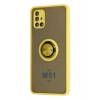 Durukar®  Samsung Galaxy M51 Kılıf Montreal Yüzüklü Silikon Kapak - Sarı