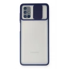 Durukar®  Samsung Galaxy M51 Kılıf Palm Buzlu Kamera Sürgülü Silikon - Lacivert