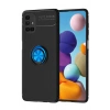 Durukar®  Samsung Galaxy M51 Kılıf Range Yüzüklü Silikon - Siyah-Mavi