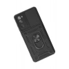 Durukar®  Samsung Galaxy S20 FE Kılıf Pars Lens Yüzüklü Silikon - Siyah