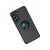 Durukar®  Samsung Galaxy S21 FE Kılıf Montreal Yüzüklü Silikon Kapak - Yeşil