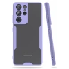 Durukar®  Samsung Galaxy S21 Ultra Kılıf Platin Silikon - Lila