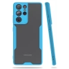 Durukar®  Samsung Galaxy S21 Ultra Kılıf Platin Silikon - Mavi