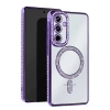 Durukar®  Samsung Galaxy S23 FE Joke Simli Magneticsafe Kılıf - Derin Mor
