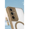 Durukar®  Samsung Galaxy S23 FE Kılıf Enka Magsafe Silikon Kılıf - Desert