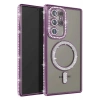 Durukar®  Samsung Galaxy S23 Ultra Joke Simli Magneticsafe Kılıf - Derin Mor