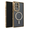 Durukar®  Samsung Galaxy S23 Ultra Joke Simli Magneticsafe Kılıf - Gold