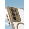 Durukar®  Samsung Galaxy S23 Ultra Kılıf Enka Magsafe Silikon Kılıf - Şeffaf