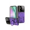 Durukar®  Samsung Galaxy S24 FE Kılıf Joy Lens Standlı Kapak - Mor