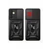 Durukar®  Samsung Galaxy S24 FE Pars Lens Yüzüklü Silikon - Siyah