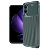 Durukar® Samsung Galaxy S25 Edge Case Auto Focus Carbon Cover - Dark Green