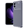 Durukar® Samsung Galaxy S25 Edge Case Auto Focus Carbon Cover - Navy Blue