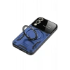 Durukar®  Samsung Galaxy S25 Edge Kılıf Joy Lens Standlı Kapak - Lacivert