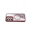 Durukar®  Samsung Galaxy S25 Remim Lensli Magsafe Standlı Kapak - Bordo