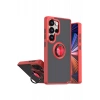 Durukar®  Samsung Galaxy S26 Ultra Montreal Yüzüklü Silikon Kapak - Kırmızı