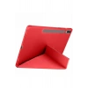Durukar®  Samsung Galaxy X610 Tab S9 FE Plus 12.4 Kılıf Kalemlikli Mars Tablet Kılıfı - Kırmızı