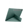 Durukar®  Samsung Galaxy X610 Tab S9 FE Plus 12.4 Kılıf Kalemlikli Mars Tablet Kılıfı - Koyu Yeşil