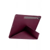 Durukar®  Samsung Galaxy X610 Tab S9 FE Plus 12.4 Kılıf Kalemlikli Mars Tablet Kılıfı - Mürdüm