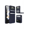 Durukar®  Samsung Galaxy Z Flip 4 Kılıf Belt Flip Kapak - Lacivert