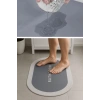 Durukar® Sihirli Süper Su Emici Kaymaz Tabanlı Oval Paspas 40*60 cm