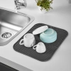 Durukar® Silikon Kaydırmaz Mutfak İçin Bulaşık Matı, Çok Amaçlı Kurutmalık 36x28cm