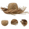 Durukar® Tropikal Parti Naturel Hasır Hawaii Şapkası 13x36 cm