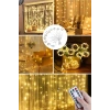 Durukar® Remote Controlled LED Curtain Light with Hook, USB 3x3 Meter Fairy Curtain LED