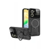 Durukar®  Vivo Y16 Kılıf Joy Lens Standlı Kapak - Siyah