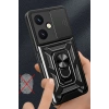 Durukar®  Vivo Y27 Kılıf Pars Lens Yüzüklü Silikon - Gümüş