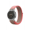 Durukar®  Watch 22mm Hasırlı Cırtcırtlı Kordon - Pembe