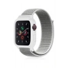 Durukar®   Watch 38mm Hasırlı Cırtcırtlı Kasalı Kordon - Beyaz