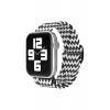 Durukar®   Watch 38mm Star Kordon - Zigzag Siyah-Beyaz