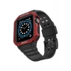 Durukar®   Watch 42mm KR401 Silikon Kordon - Siyah-Kırmızı