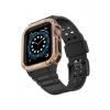 Durukar®   Watch 42mm KR401 Silikon Kordon - Siyah-Rose