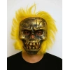 Durukar® Wild Skull - Bakır Kafatası Sarı Saçlı İskelet Maske