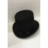 Durukar® Yetişkinler İçin Siyah Renk Ringmaster Sihirbaz Şapkası Fötr Şapka 15 cm