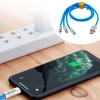 Durukar®Kutulu  3 Şarj Aleti 1 Arada Çinko Alaşım Hızlı Şarj Kablosu Mavi 3 in 1