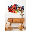 Düşündüren Sevinç ve Hüzün 5 Parçalı Mdf Tablo 60 x 100
