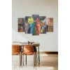 Düşündüren Tablo 5 Parçalı Mdf Tablo 60 x 100