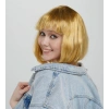Straight Cut Bob Party Wig Gold Color