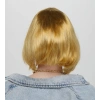 Straight Cut Bob Party Wig Gold Color