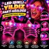 Eğlenceli Pembe Led Işıklı Yıldız Gözlük 1 Adet