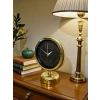 Elite Black Gold 25 x 20 Cm Metal Table Clock