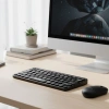Ergonomik Taşınabilir Kablosuz Lacivert Bluetooth Klavye Ve Mouse Seti