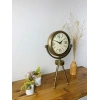 Eskitme Metal Mini Tripod Vintage Masa Saati 45×26 cm