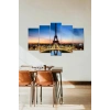 Eyfel Kulesi 5 Parçalı Mdf Tablo 60 x 100