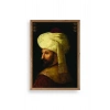 Fatih Sultan Mehmet Ahşap Çerçeveli Tablo 17 x 23