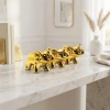 Elephant Design Figurine - Ceramic - Medium Size - Shiny Gold