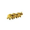 Elephant Design Small Figurine - Ceramic - Shiny Gold - Ornament